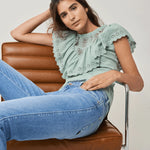 Top Bordado Inglés - ECRU