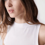 Top de Punto Salsa Jeans de Mujer con Cuello Halter - ECRU