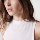 Top de Punto Salsa Jeans de Mujer con Cuello Halter - ECRU