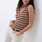 Top de rayas multicolor - ECRU