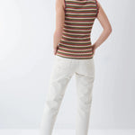 Top de rayas multicolor - ECRU