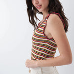 Top de rayas multicolor - ECRU