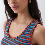 Top de tirantes de rayas multicolor - ECRU