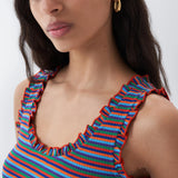 Top de tirantes de rayas multicolor - ECRU