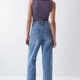 Top de tirantes de rayas multicolor - ECRU