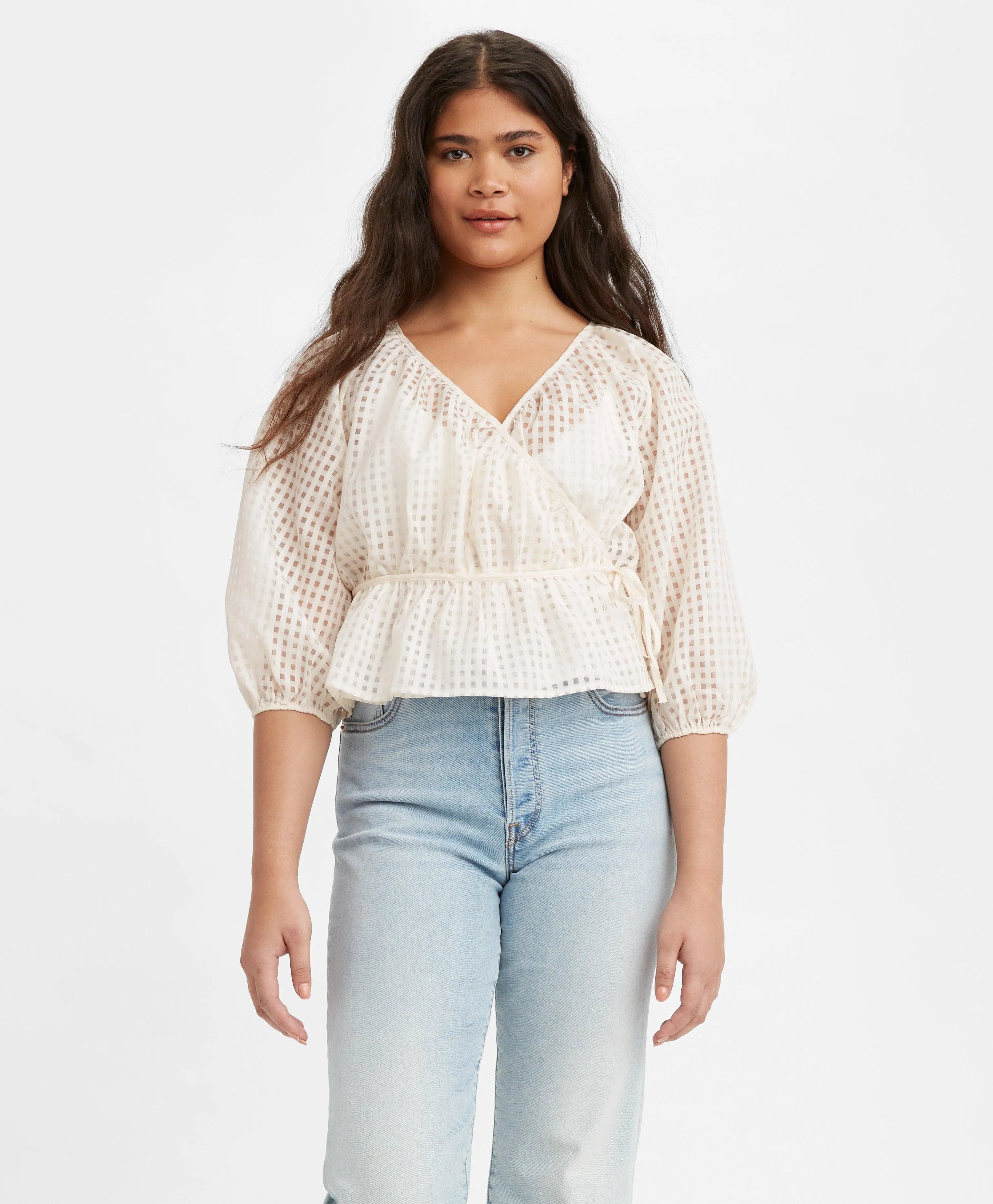 Top Delilah Wrap - ECRU