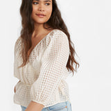 Top Delilah Wrap - ECRU