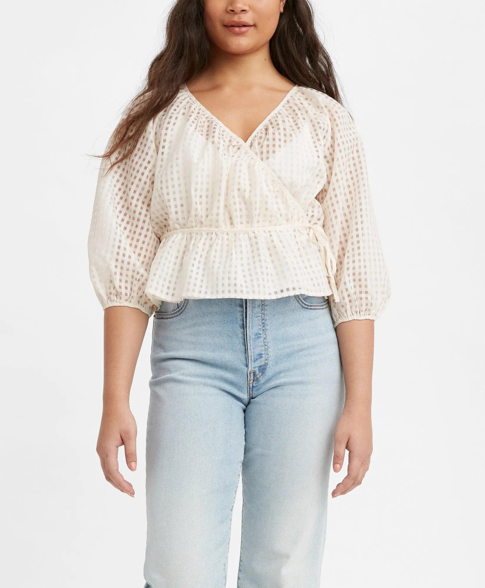 Top Delilah Wrap - ECRU