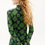 Top Ellen Squares de Manga Larga - ECRU