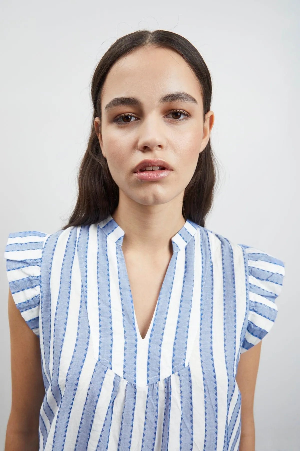 Top ICHI Ezoma Stripes - ECRU