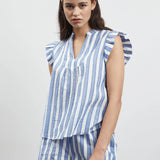 Top ICHI Ezoma Stripes - ECRU