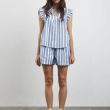 Top ICHI Ezoma Stripes - ECRU