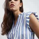 Top ICHI Ezoma Stripes - ECRU