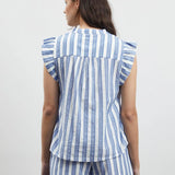 Top ICHI Ezoma Stripes - ECRU