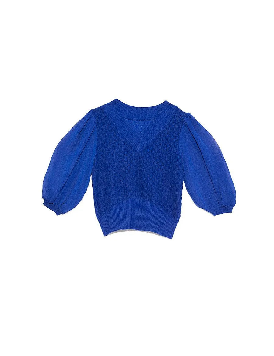 Top Punto Azul - ECRU