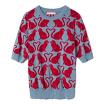 Top punto gatos - ECRU