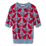 Top punto gatos - ECRU