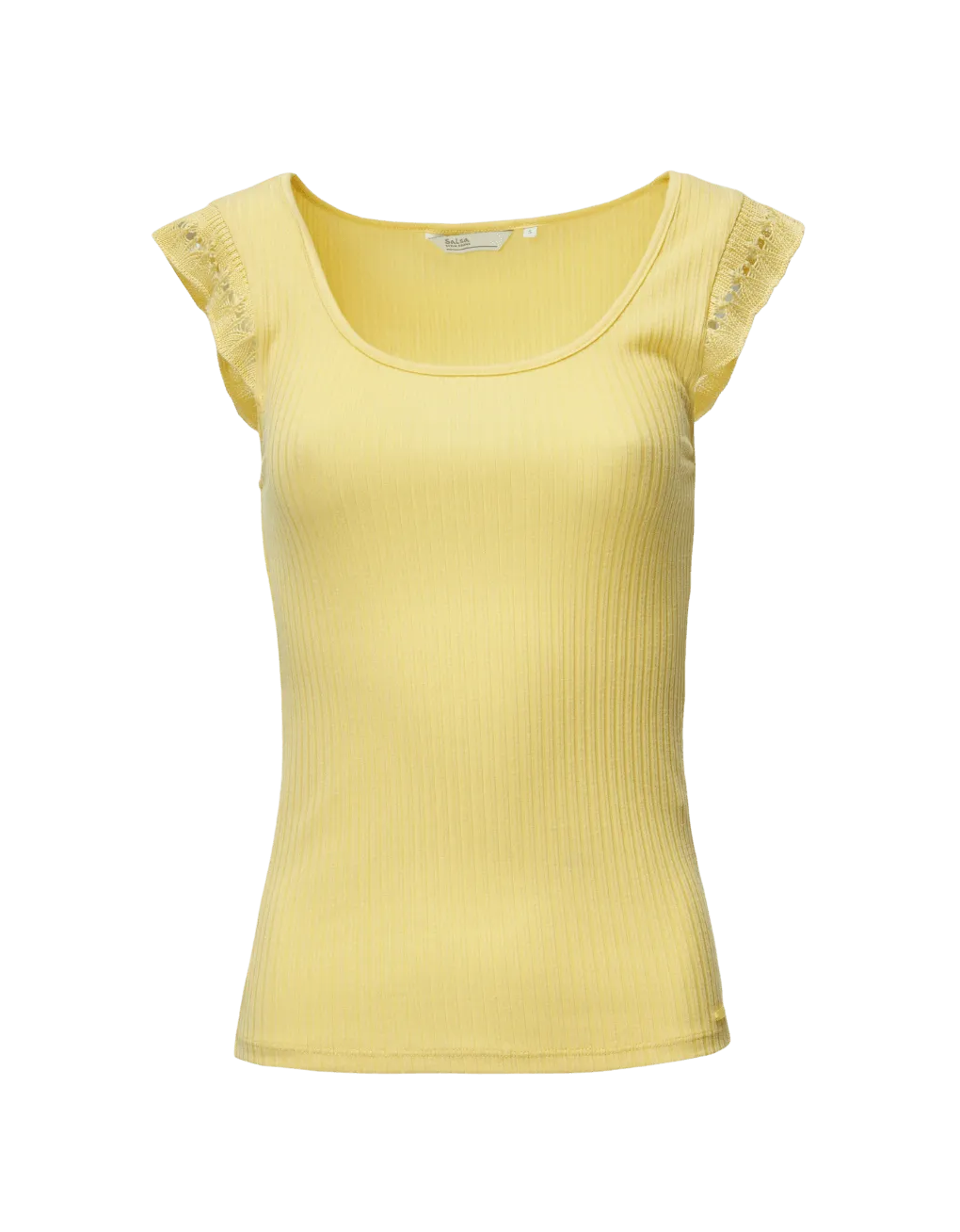 Top Salsa Jeans Lisa con Encaje Amarillo - ECRU