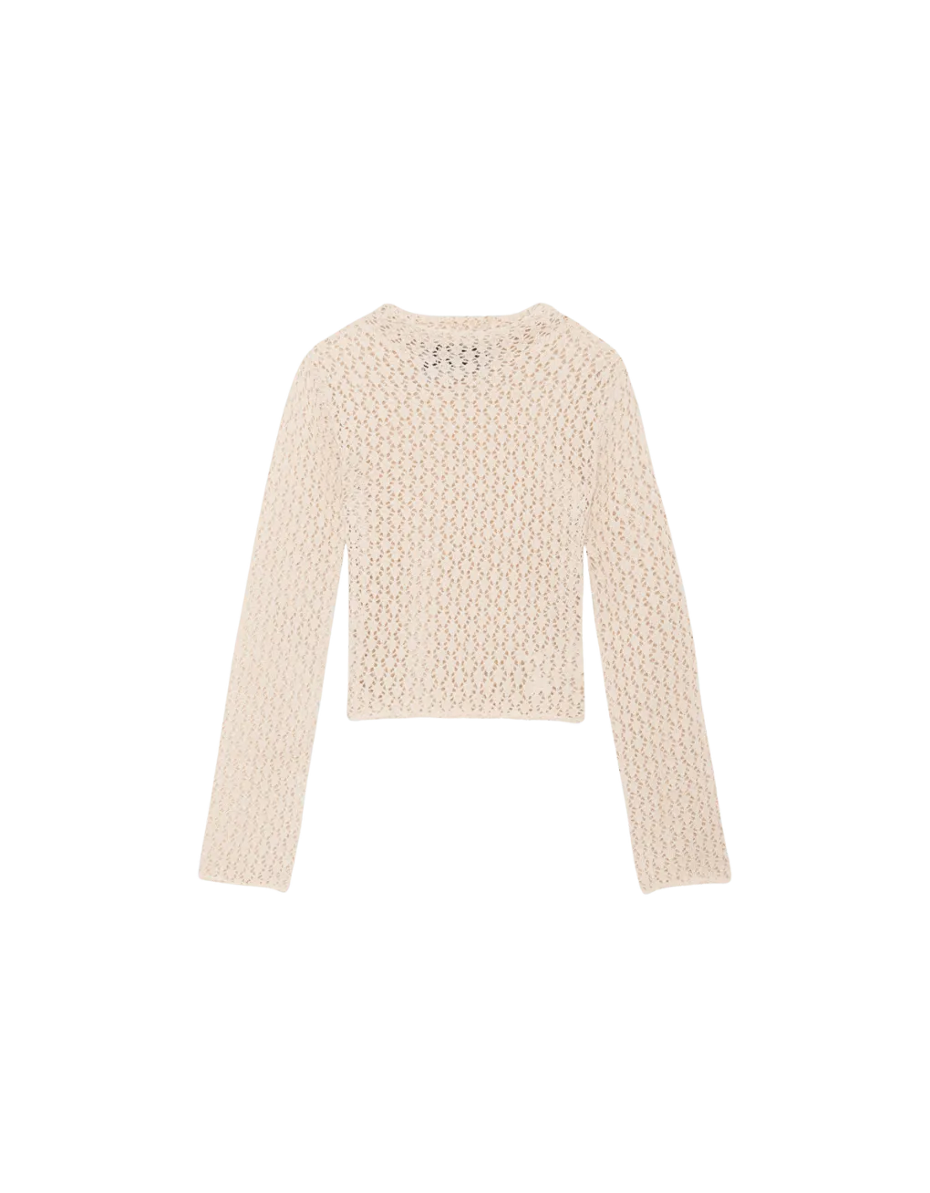 Top Wild Pony Calado con Manga Acampanada Beige - ECRU