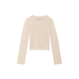 Top Wild Pony Calado con Manga Acampanada Beige - ECRU