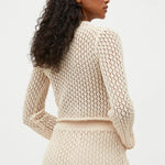 Top Wild Pony Calado con Manga Acampanada Beige - ECRU