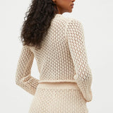 Top Wild Pony Calado con Manga Acampanada Beige - ECRU