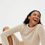 Top Wild Pony Calado con Manga Acampanada Beige - ECRU