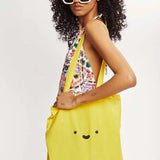 Tote bag algodón smiley - ECRU