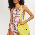 Tote bag algodón smiley - ECRU