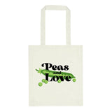 Tote Bag Torekov Peas And Love Off-White - ECRU