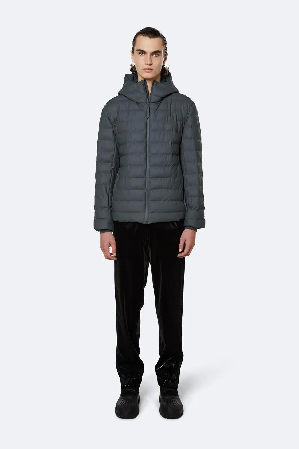 Trekker Hooded Jacket Slate - ECRU