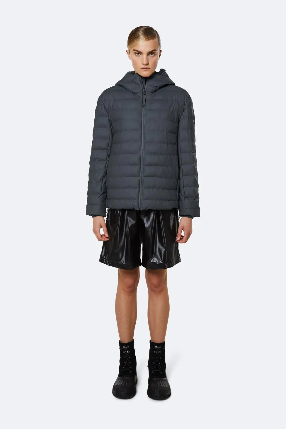 Trekker Hooded Jacket Slate - ECRU