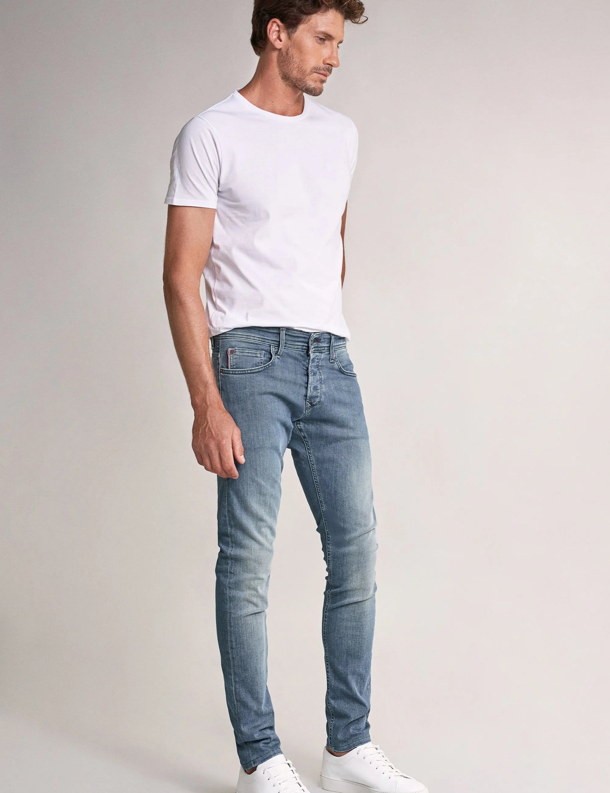 VAQUEROS CLASH SKINNY PREMIUM FLEX - ECRU