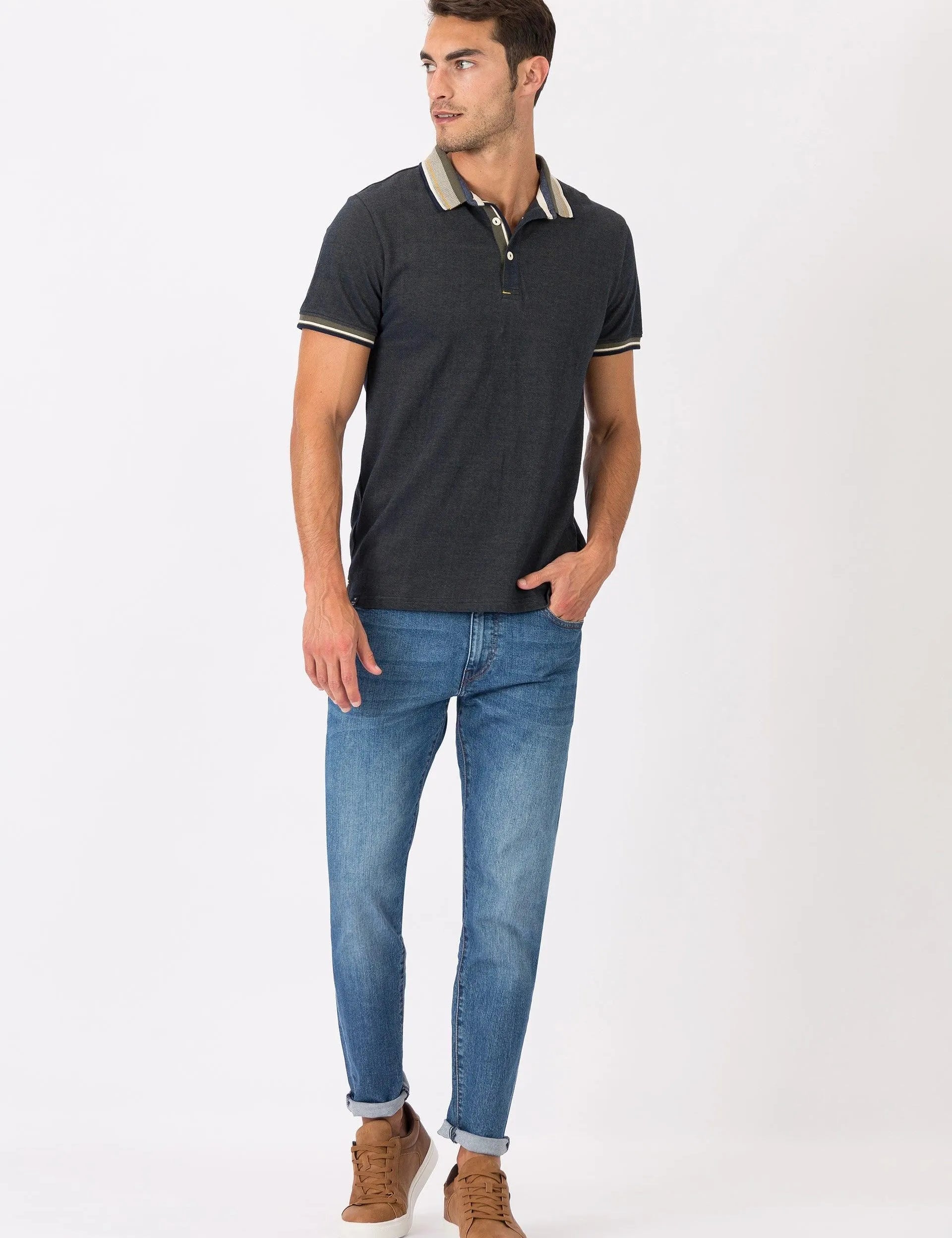 Vaqueros Dylan 20 Tapered Slim Fit - ECRU