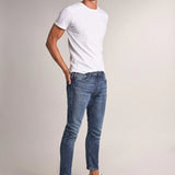 VAQUEROS KARL LOOSE SLIM CON DESGASTE - ECRU