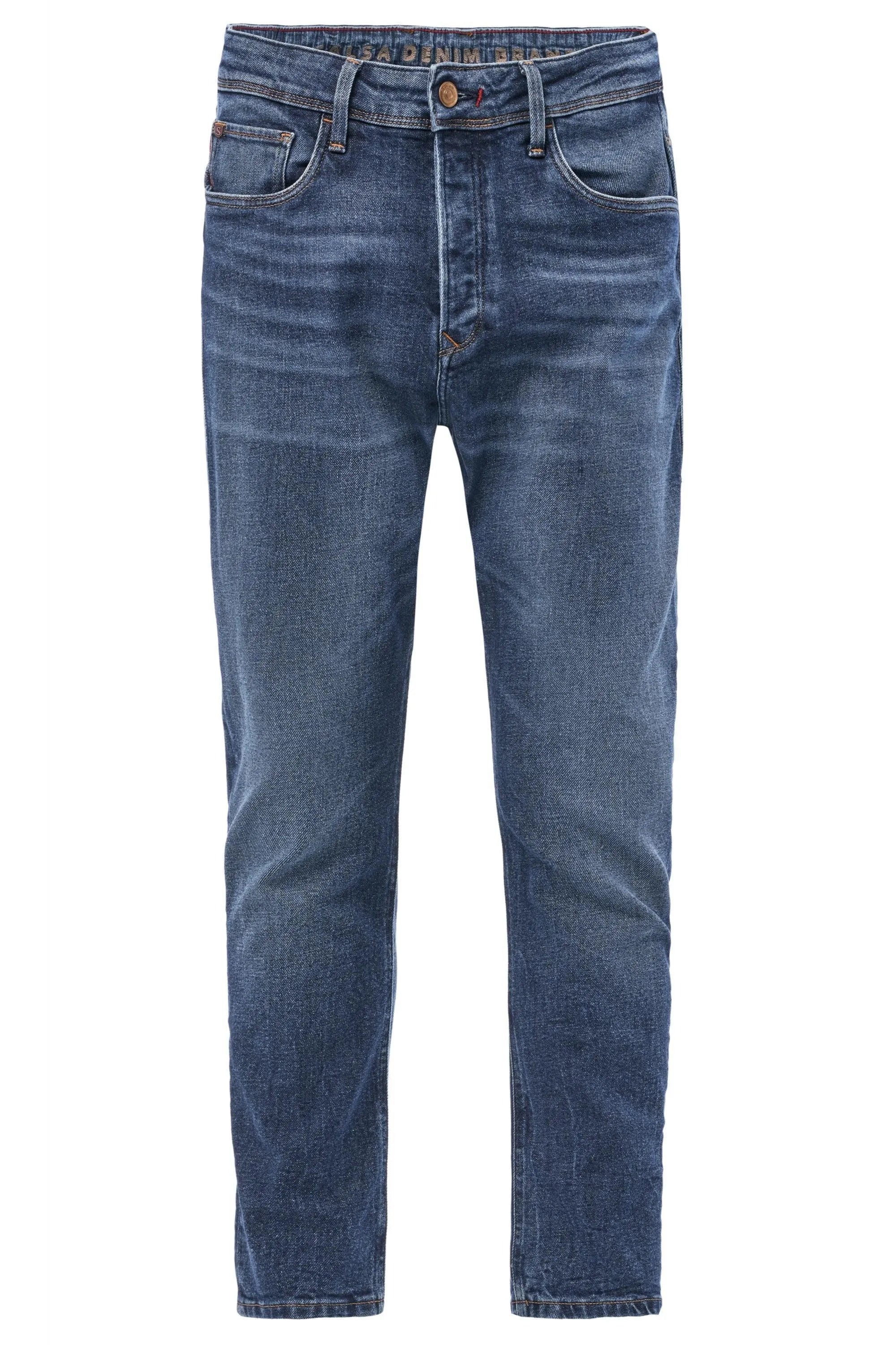 VAQUEROS KARL LOOSE SLIM CON DESGASTE - ECRU