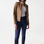 Vaqueros Push In Secret Cropped Skinny - ECRU