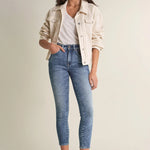 Vaqueros Push In Secret Glamour Capri Con Bordados - ECRU