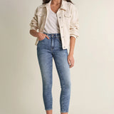 Vaqueros Push In Secret Glamour Capri Con Bordados - ECRU