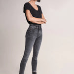 Vaqueros push in secret glamour skinny negros - ECRU