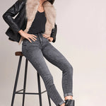 Vaqueros push in secret glamour skinny negros - ECRU