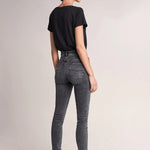 Vaqueros push in secret glamour skinny negros - ECRU