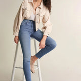 Vaqueros Push In Secret Glamour skinny tejido ligero - ECRU