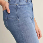 Vaqueros Push In Secret Glamour skinny tejido ligero - ECRU