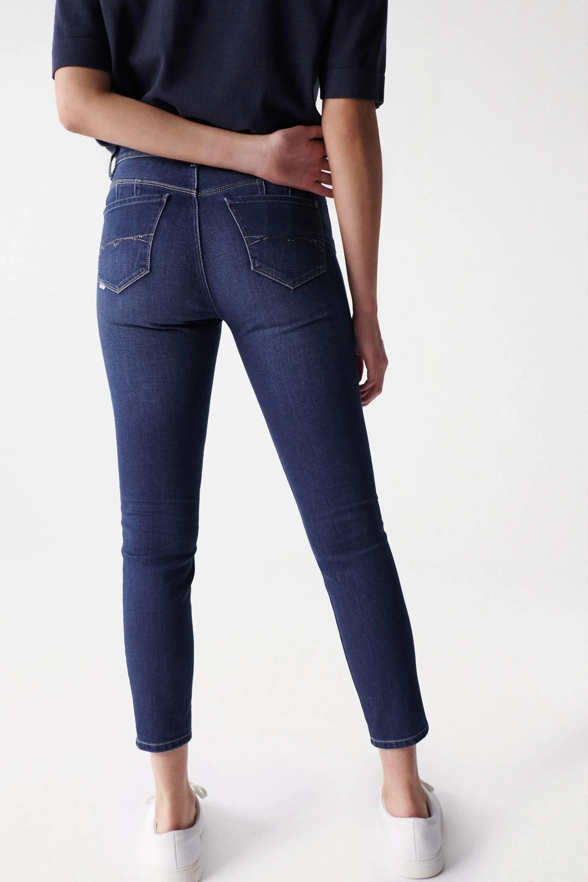 Vaqueros Push Up Destiny Cropped Skinny - ECRU