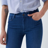 Vaqueros Push Up Destiny Skinny con lavado medio - ECRU