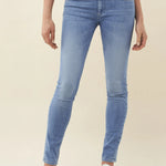 VAQUEROS PUSH UP WONDER SKINNY CINTURA MEDIA - ECRU