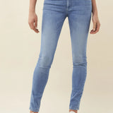 VAQUEROS PUSH UP WONDER SKINNY CINTURA MEDIA - ECRU