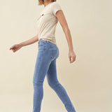 VAQUEROS PUSH UP WONDER SKINNY CINTURA MEDIA - ECRU