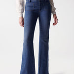 Vaqueros Salsa Mujer Push Up Destiny Flare - ECRU